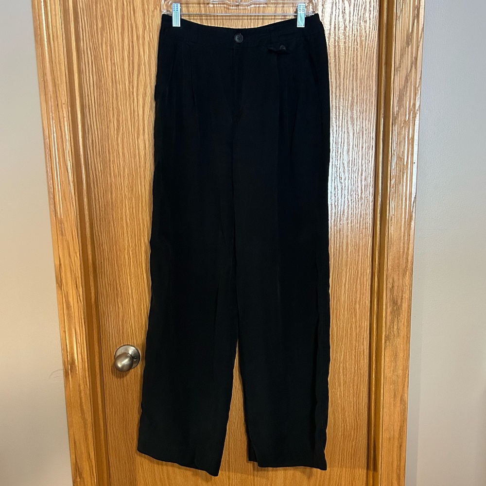Black Wide-Leg Trouser Pants - A New Day - Size 6